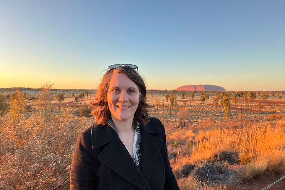 Laura Morett recently visited Uluru, a massive sandstone monolith in the Australian outback.