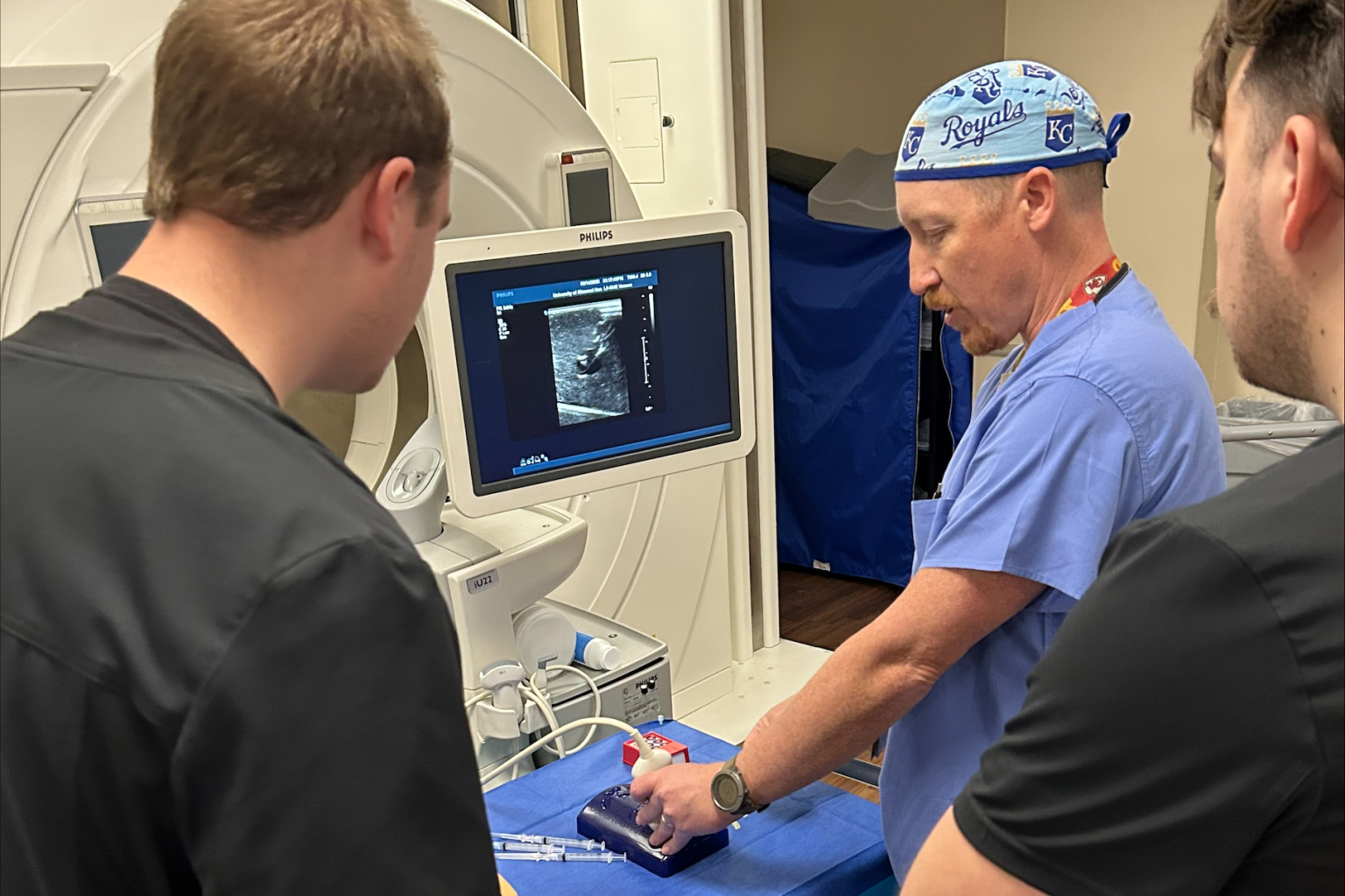 Radiography students engage in hands-on learning at University Hospital