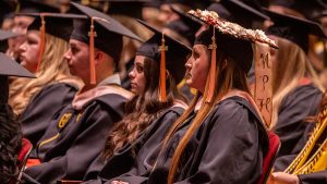 Students sit in Jesse Auditorium