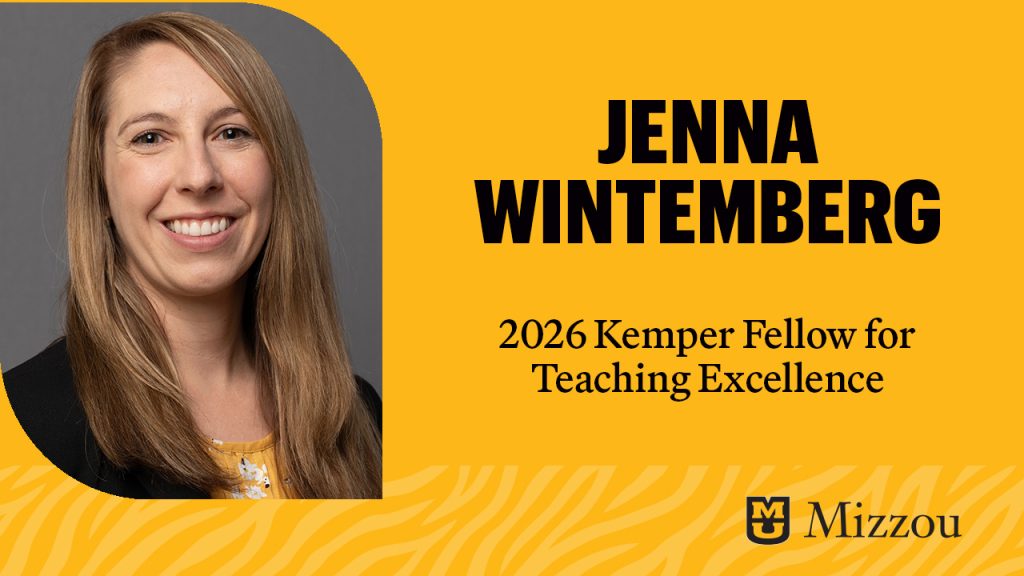 Jenna Wintemberg awarded 2026 Kemper Fellowship for Teaching Excellence